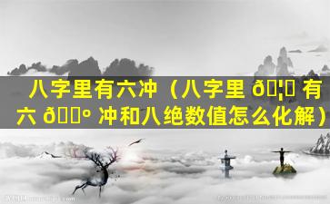 八字里有六冲（八字里 🦅 有六 🌺 冲和八绝数值怎么化解）